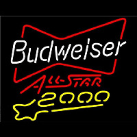 Budweiser All Star 2000 Beer Sign Neon Skilt
