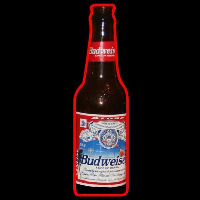 Budweiser Bottle Aloha Beer Sign Neon Skilt