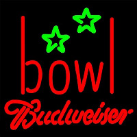 Budweiser Bowling Alley Beer Sign Neon Skilt