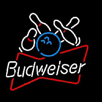 Budweiser Bowling Ball Neon Skilt