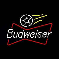 Budweiser Bowtie Soccer Beer Sign Neon Skilt