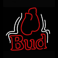 Budweiser Bud Boxing Gloves Beer Light Neon Skilt