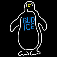 Budweiser Bud Ice Penguin Beer Sign Neon Skilt
