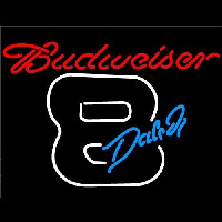 Budweiser Dale Jr. 8 Beer Sign Neon Skilt