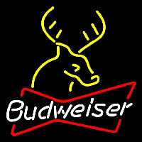 Budweiser Deer 24 24 Beer Sign Neon Skilt