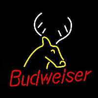 Budweiser Deer Beer Sign Neon Skilt