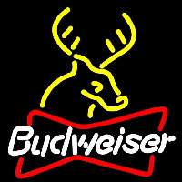 Budweiser Deer Beer Sign Neon Skilt