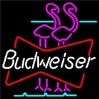 Budweiser Flamingo Neon Skilt