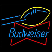 Budweiser Football Bowtie Neon Skilt