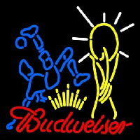 Budweiser Footballer Neon Skilt