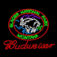 Budweiser Glacier National Park Montana Beer Sign Neon Skilt
