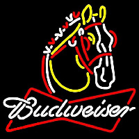 Budweiser Horse Beer Sign Neon Skilt
