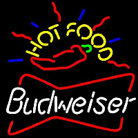 Budweiser Hot Food Beer Sign Neon Skilt