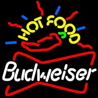 Budweiser Hot Food Beer Sign Neon Skilt