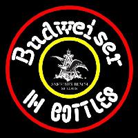Budweiser In Bottles Beer Sign Neon Skilt