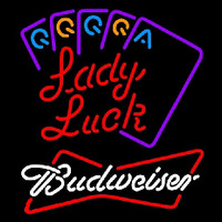 Budweiser Lady Luck Series Beer Sign Neon Skilt