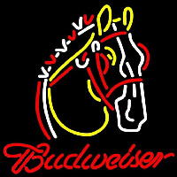 Budweiser Logo Horse Beer Sign Neon Skilt