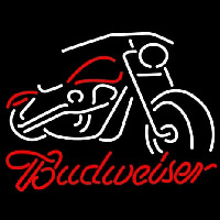 Budweiser Motorcycle Neon Skilt