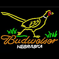 Budweiser Nebraska Pheasant Beer Sign Neon Skilt