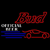 Budweiser Offical Nascar 2 Beer Sign Neon Skilt