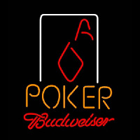Budweiser Poker Squver Ace Neon Skilt