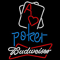 Budweiser Rectangular Black Hear Ace Beer Sign Neon Skilt