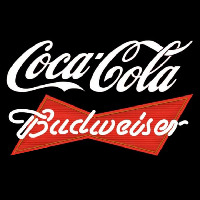 Budweiser Red Coca Cola White Beer Sign Neon Skilt