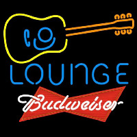 Budweiser Red Guitar Lounge Beer Sign Neon Skilt