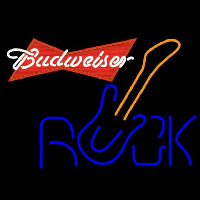 Budweiser Red Rock Guitar Beer Sign Neon Skilt