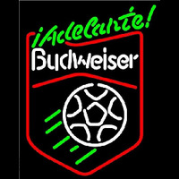 Budweiser Soccer Adelante Beer Sign Neon Skilt