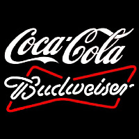 Budweiser White Coca Cola White Beer Sign Neon Skilt