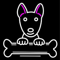 Bull Terrier Poster Neon Skilt