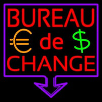 Bureau De Change Neon Skilt