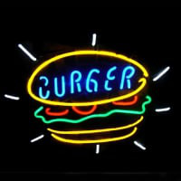 Burger Food Butik Åben Neon Skilt