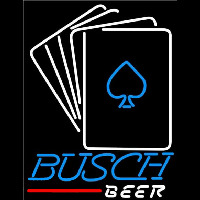 Busch Cards Beer Sign Neon Skilt
