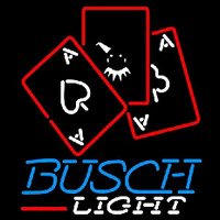 Busch Light Ace And Poker Beer Sign Neon Skilt