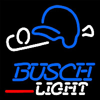 Busch Light Baseball Beer Sign Neon Skilt
