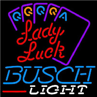 Busch Light Lady Luck Series Beer Sign Neon Skilt