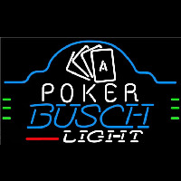 Busch Light Poker Ace Cards Beer Sign Neon Skilt