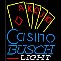 Busch Light Poker Casino Ace Series Beer Sign Neon Skilt