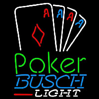 Busch Light Poker Tournament Beer Sign Neon Skilt