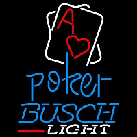 Busch Light Rectangular Black Hear Ace Beer Sign Neon Skilt