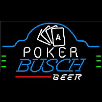Busch Poker Ace Cards Beer Sign Neon Skilt