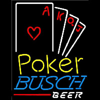 Busch Poker Ace Series Beer Sign Neon Skilt