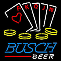 Busch Poker Ace Series Beer Sign Neon Skilt