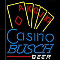 Busch Poker Casino Ace Series Beer Sign Neon Skilt