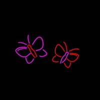 Butterflies Logo Neon Skilt