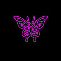 Butterfly Pink Neon Skilt