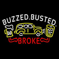 Buzzed Busted Broke Neon Skilt