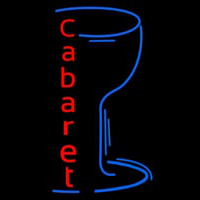 Cabaret With Wine Glass Neon Skilt